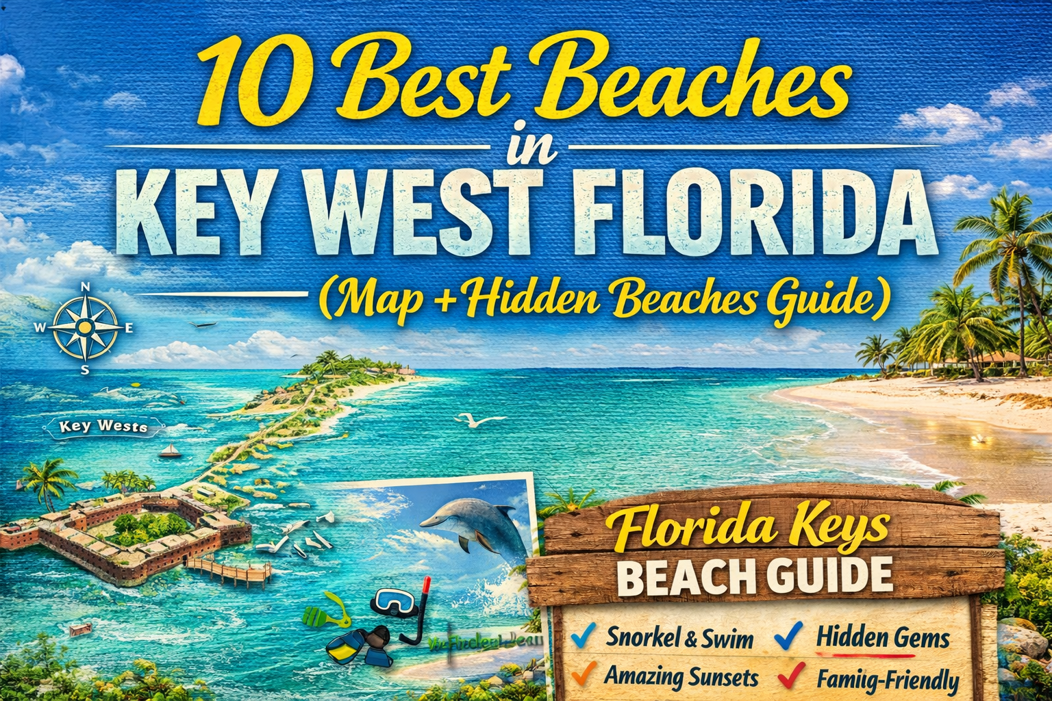 10 Best Beaches in Key West Florida & Nearby | Florida Keys Beach Guide Image