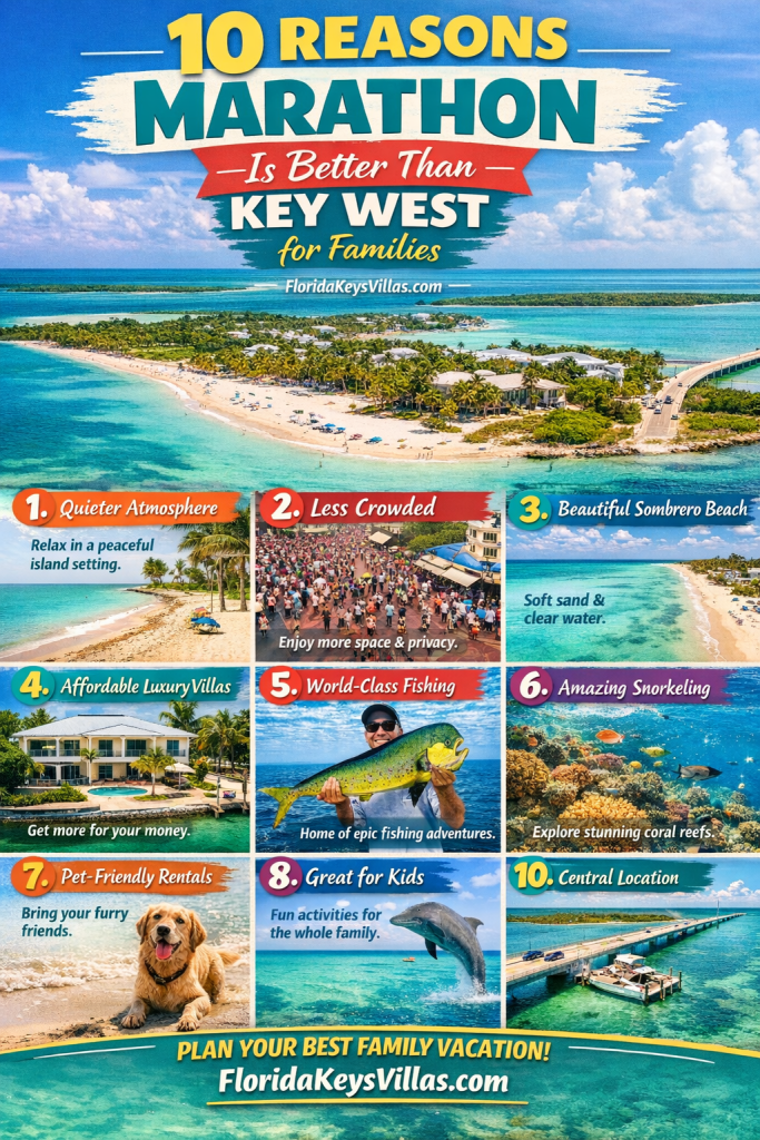 Unwind and Explore the Florida Keys Marathon Florida Vacation Homes FloridaKeysVillas.com 10 Reasons Marathon is better than Key West for families.