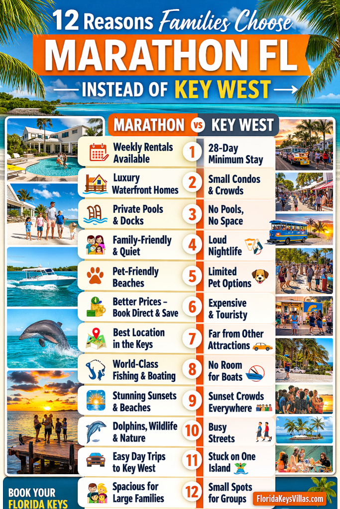 12 Reasons Families Choose Marathon Florida Instead of Key West. FloridaKeysVillas.com
