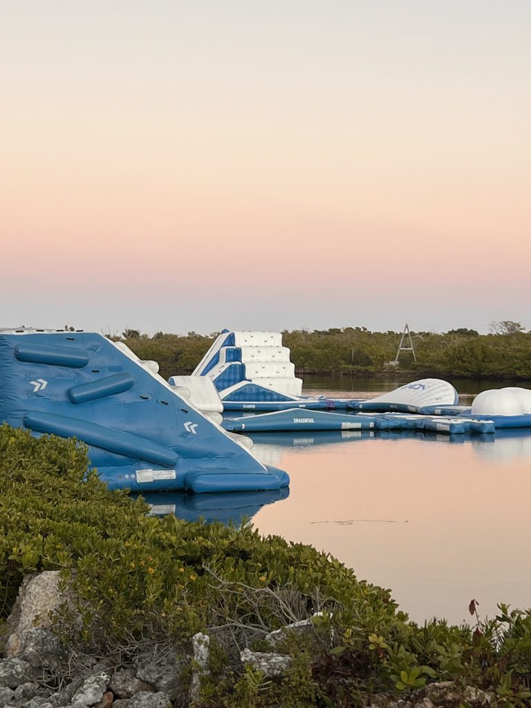 Aqua Park The Rhum Runner Fun Water Park Trampolines in the Lagoon at Marathon FL FloridaKeysVillas.com