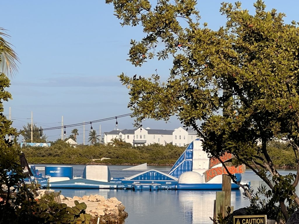 Aqua Park The Rhum Runner Fun Water Park Trampolines in the Lagoon at Marathon FL FloridaKeysVillas.com