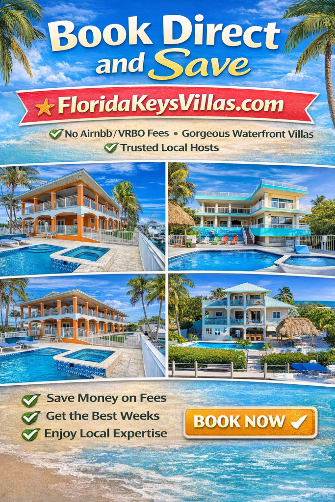 Book Direct and Save FloridaKeysVillas.com
Florida Keys luxury villa outdoor kitchen pool