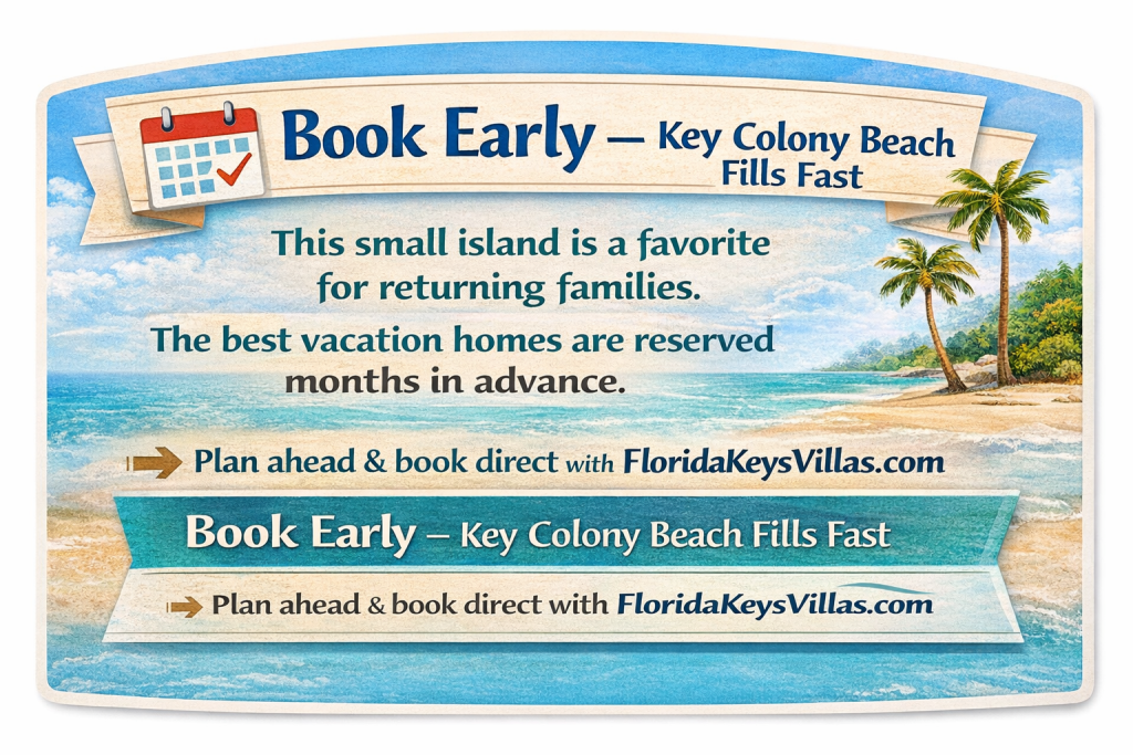 Book Early Key Colony Beach fills up fast. FloridaKeysVillas.com