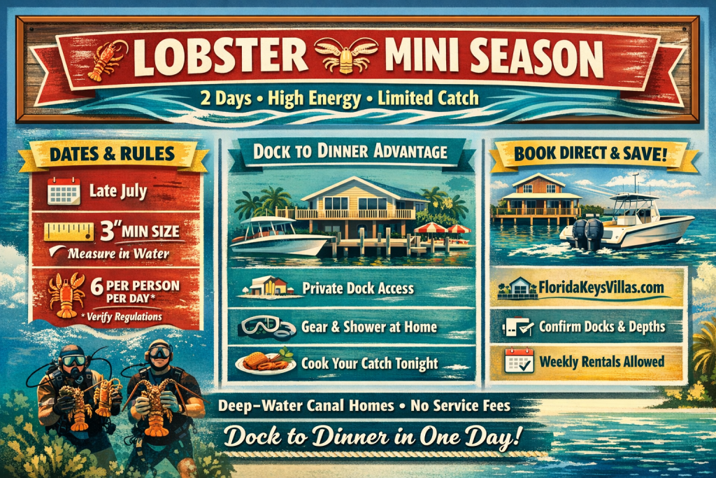 Mini Lobster Season 2026 Florida Keys. Dates & Rules in the Florida Keys. FloridaKeysVillas.com