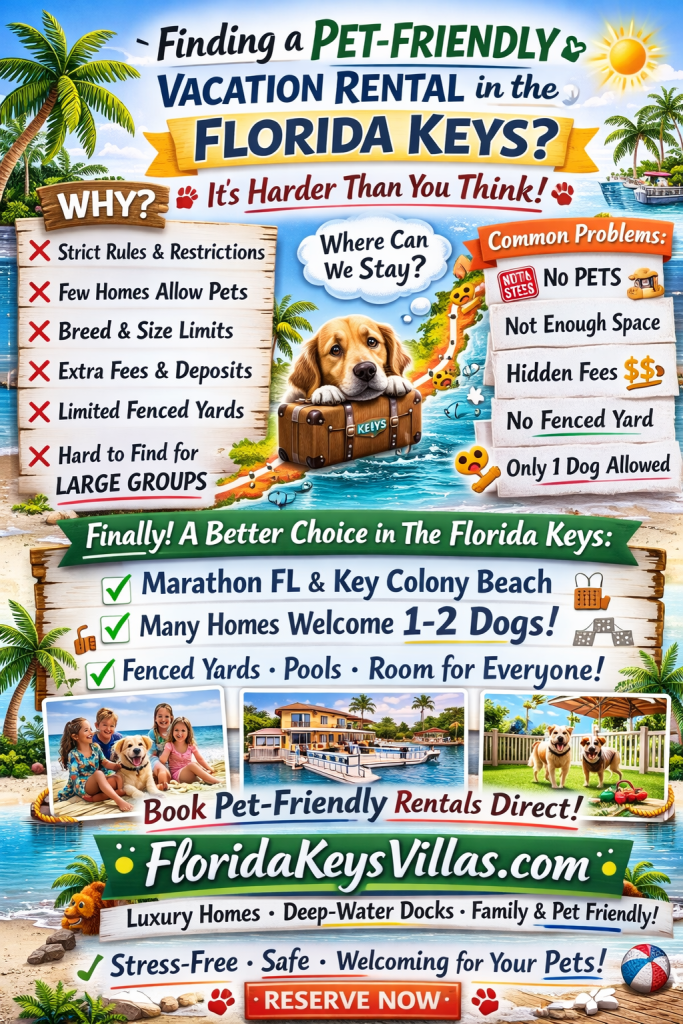 Pet-Friendly Florida Keys Rentals. Finding a Pet-Friendly vacation rental in the Florida Keys. FloridaKeysVillas.com