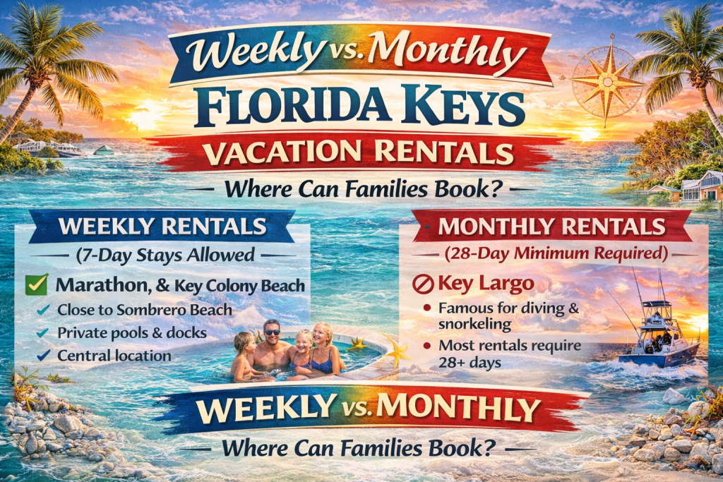 Florida Keys Vacation Rentals Weekly vs Monthly. Where can families book? FloridaKeysVillas.com