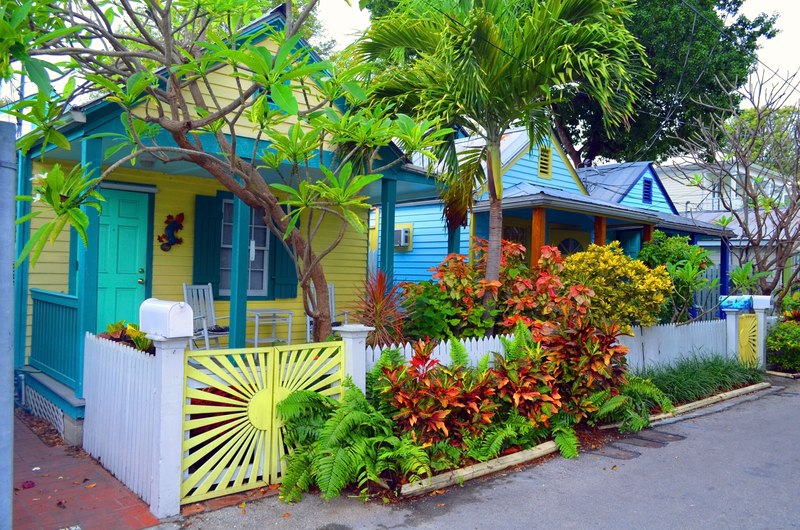 Colorful Key West Houses in the Florida Keys. FloridaKeysVillas.com