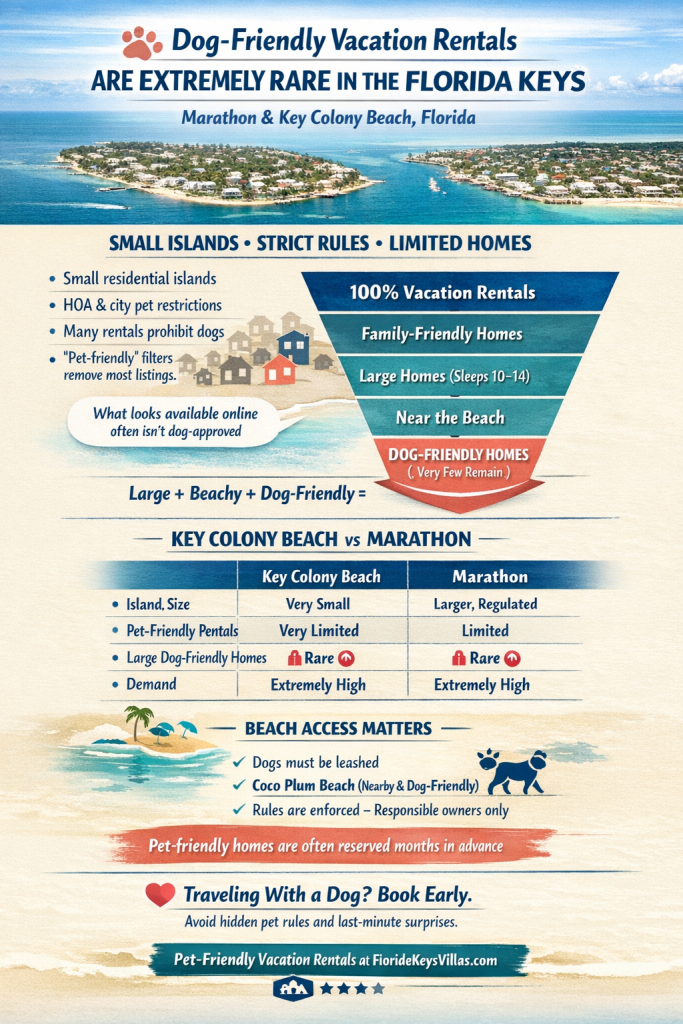 Dog-Friendly Vacation Rentals are extremely rare in the Florida Keys. FloridaKeysVillas.com