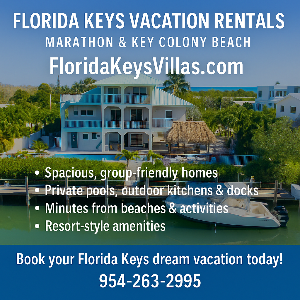 Florida Keys Vacation Rentals book now. FloridaKeysVillas.com 