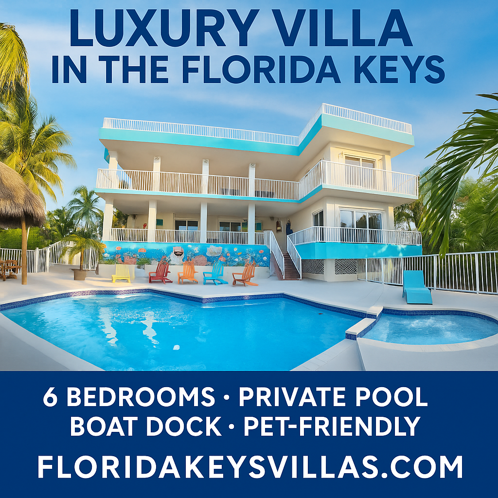 Florida Keys vacation rentals in Marathon FL with private pool near Sombrero Beach. FloridaKeysVillas.com 