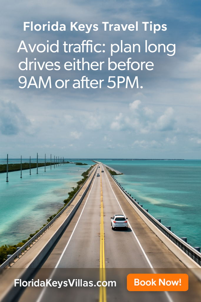 Florida Keys Travel Tips Avoid traffic plan long drives either before 9 am or after 5 pm
FloridaKeysVillas.com