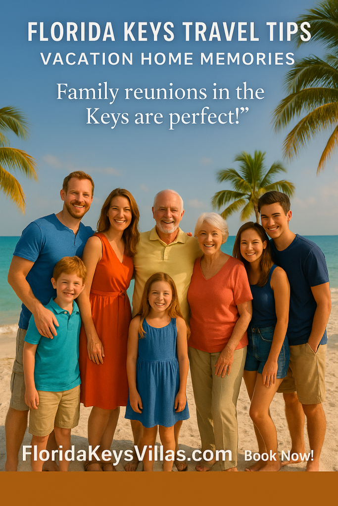 Affordable Family Reunion Vacation in the Florida Keys. Florida Keys Travel Tips Vacation Home Memories. FloridaKeysVillas.com