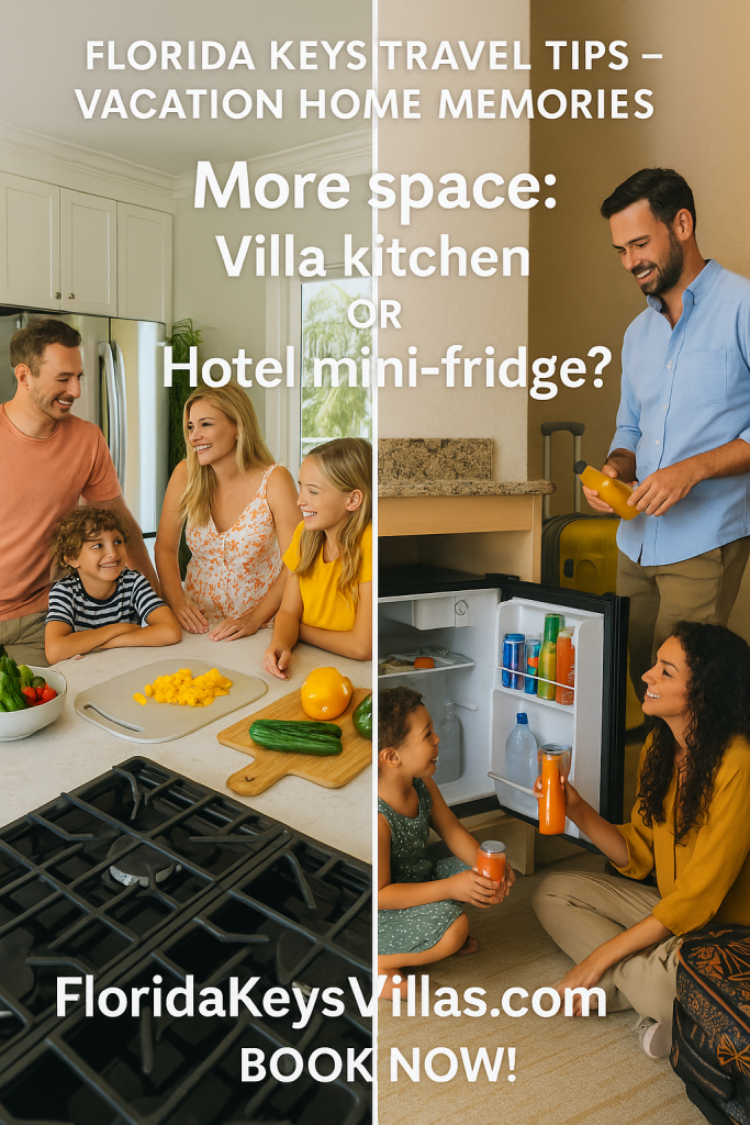 Family-Friendly Vacation Rentals Marathon Florida - More space with a villa kitchen or Hotel mini-fridge book FloridaKeysVillas.com
