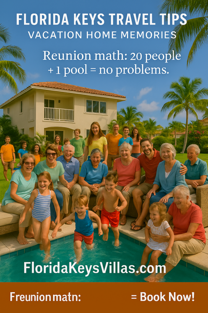 Group Vacation Homes in the Florida Keys - Florida Keys Travel Tips vacation home memories Reunion locations - FloridaKeysVillas.com