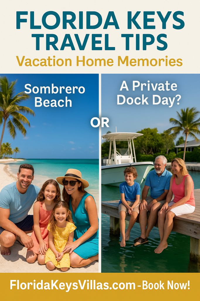Florida Keys Tavel Tips Vacation Home Memories Sombrero Beach or a Private Dock Day? FloridaKeysVillas.com