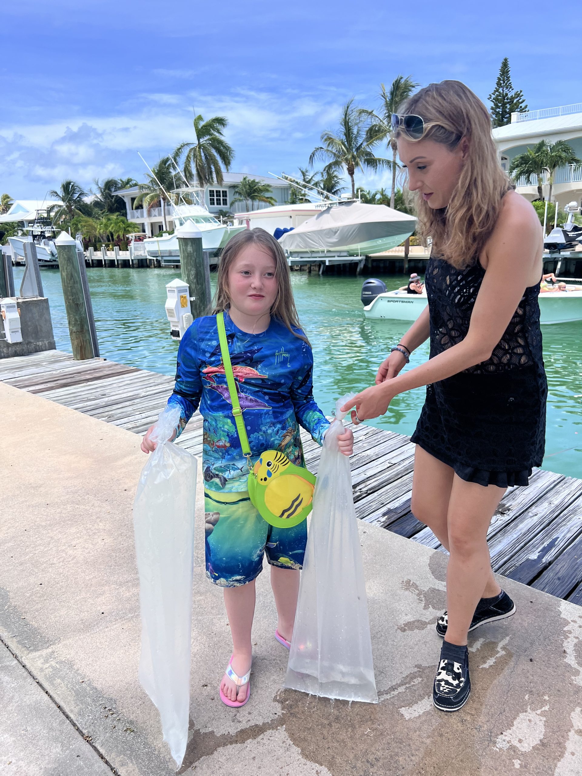 Fishing from private dock Key Colony Beach. Book Direct and Save on FloridaKeysVillas.com