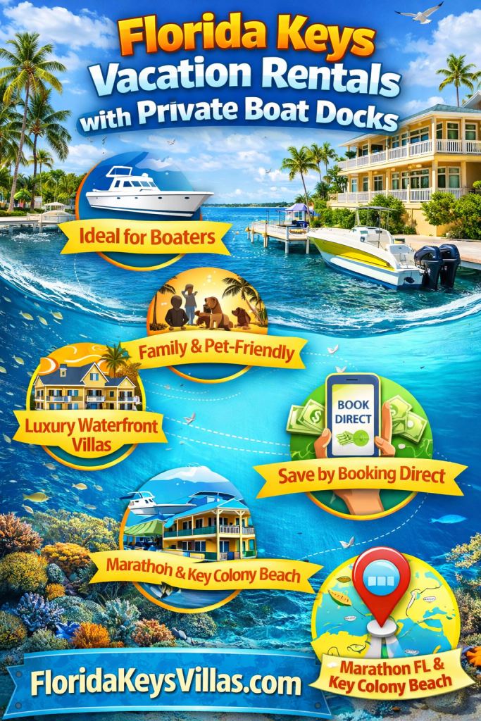 Florida Keys Vacation Rentals with Private Boat Docks. FloridaKeysVillas.com Why Boaters Choose Florida Keys Vacation Rentals with Private Boat Docks.