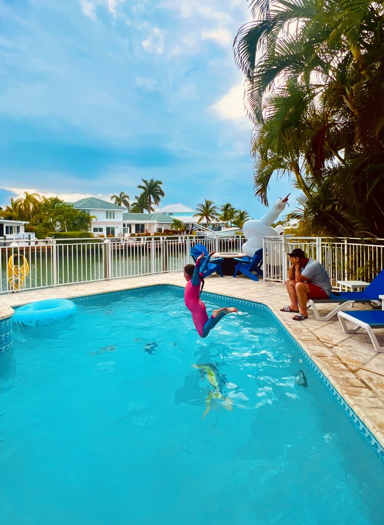 711 8 Street Key Colony Beach Florida Swimming pool kids love to play in all day! FloridaKeysVillas.com