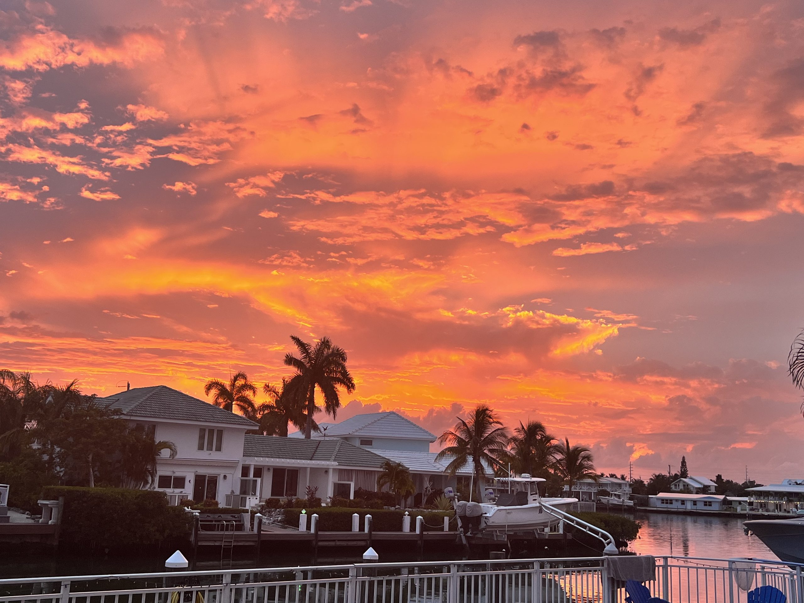 Florida Keys sunset at Key Colony Beach. Booking Direct and Save with FloridaKeysVillas.com