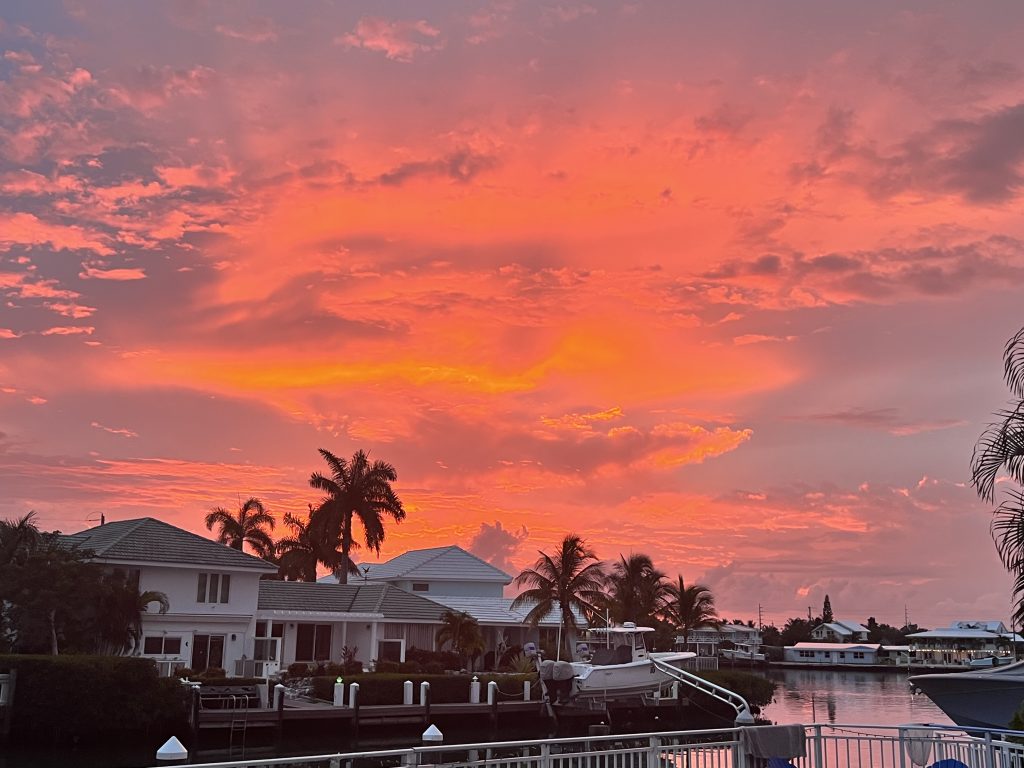 Key Colony Beach Sunset Views from Vacation Rental 711 8 Street Key Colony Beach, Florida. FloridaKeysVillas.com
