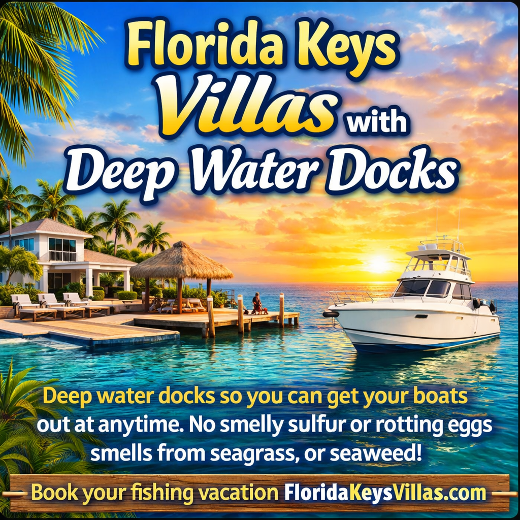 Florida Keys Villas with Deep Water Docks. SM. FloridaKeysVillas.com