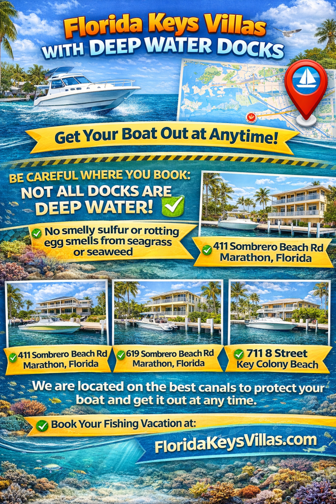 Florida Keys Villas with deep water dock. FloridaKeysVillas.com
