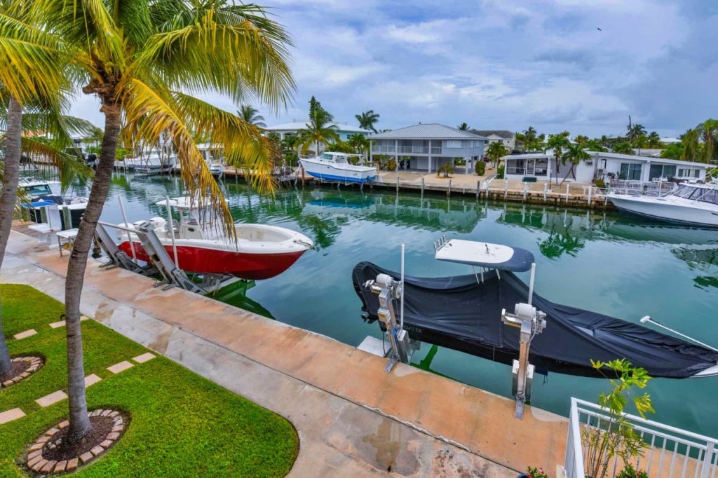 Boats docked at Key Colony Beach 711 8 Street Key Colony Beach, Florida. FloridakeysVillas.com