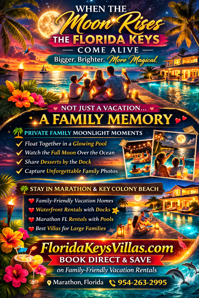 When the Moon Rises the Florida Keys. Full Moon Party. FloridaKeysVillas.com