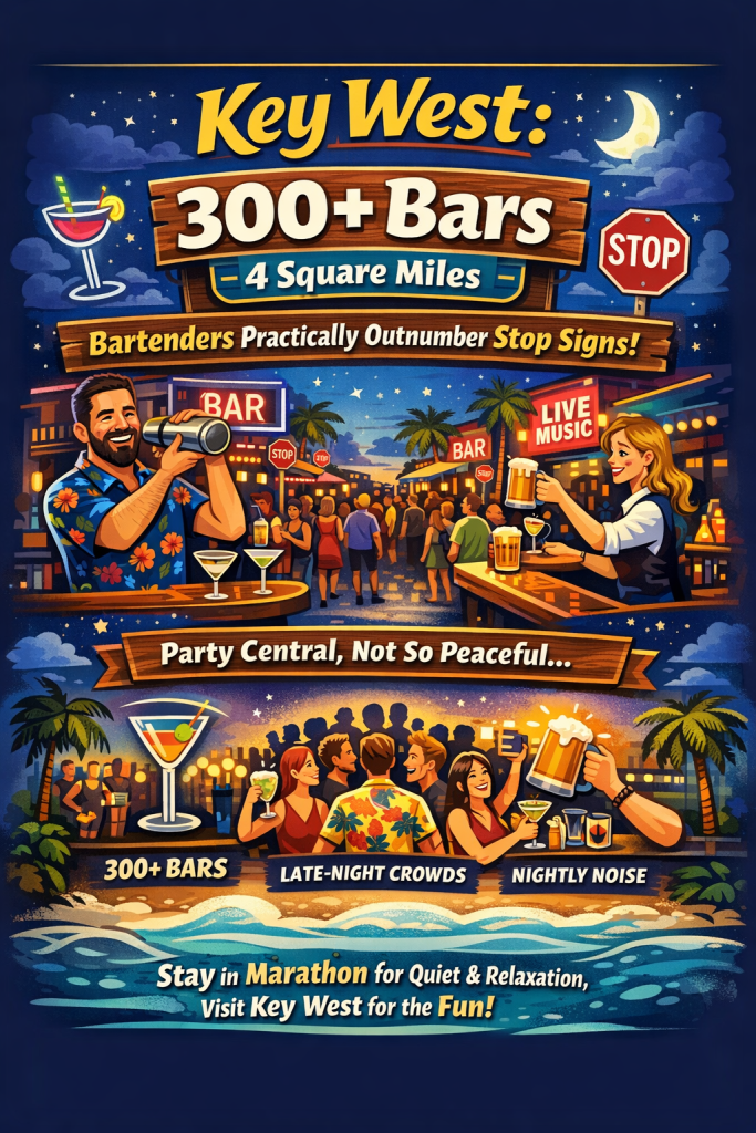 Key West 300 Bars in 4 Quare Miles. FloridaKeysVillas.com