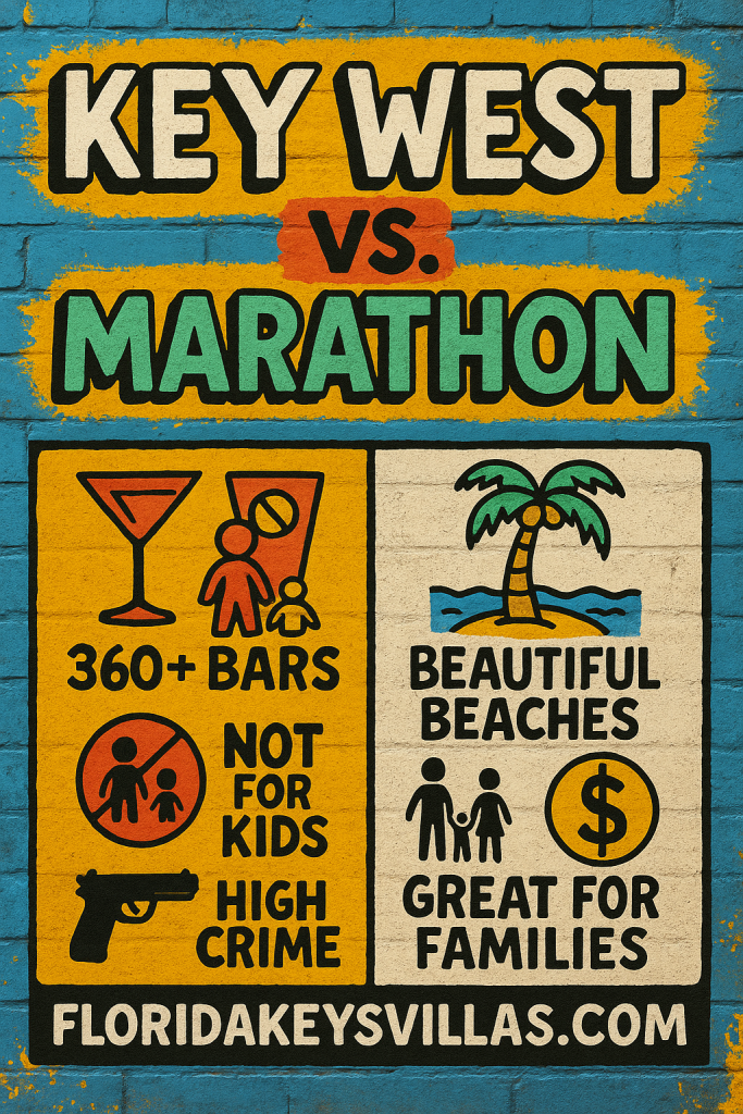 Best Places to stay in Marathon Florida - Key West vs Marathon - FloridaKeysVillas.com