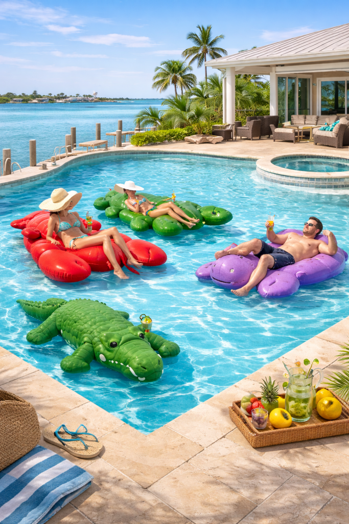 Not all blow up Pool toys last in the Keys. 