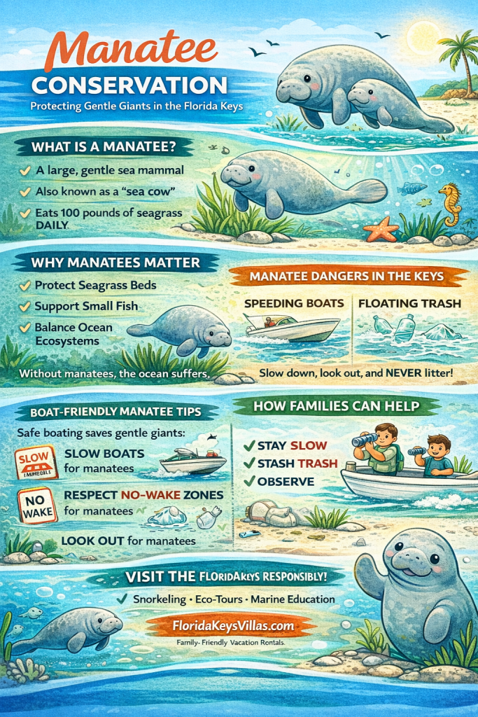 Fascinating Insights into Manatees in the Florida Keys. Manatee conservation Protecting Gentle Giants in the Florida Keys. FloridaKeysVillas.com