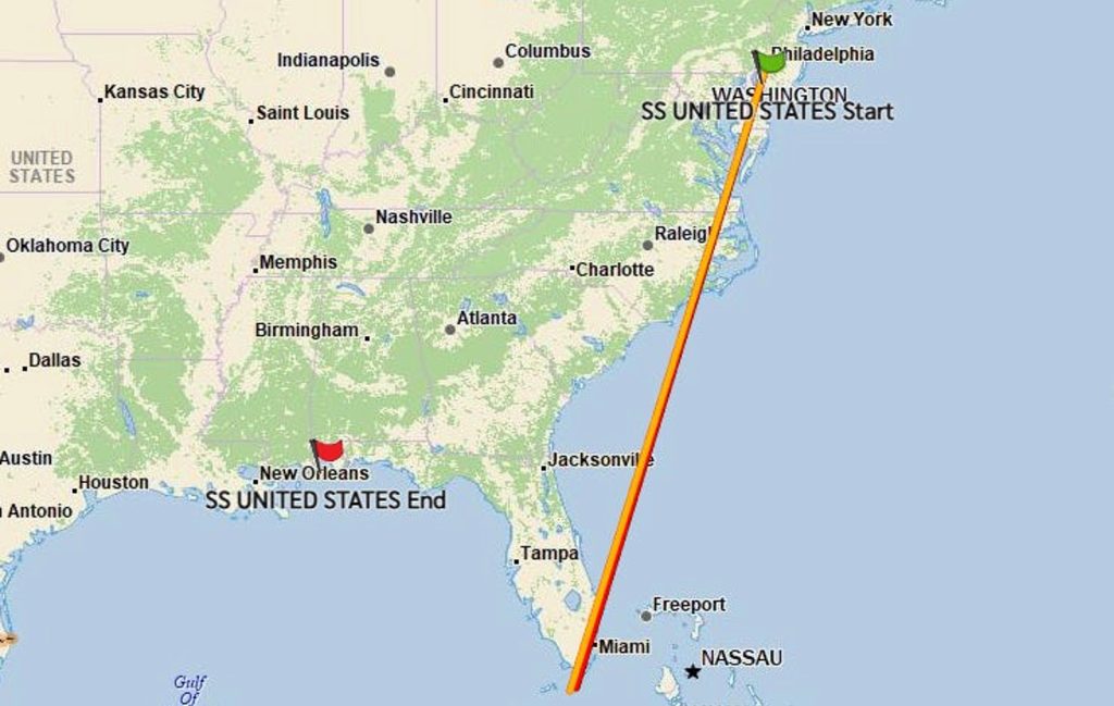 Map of East Coast of United States and How Snowbirds travel down to the Florida Keys. FloridaKeysVillas.com