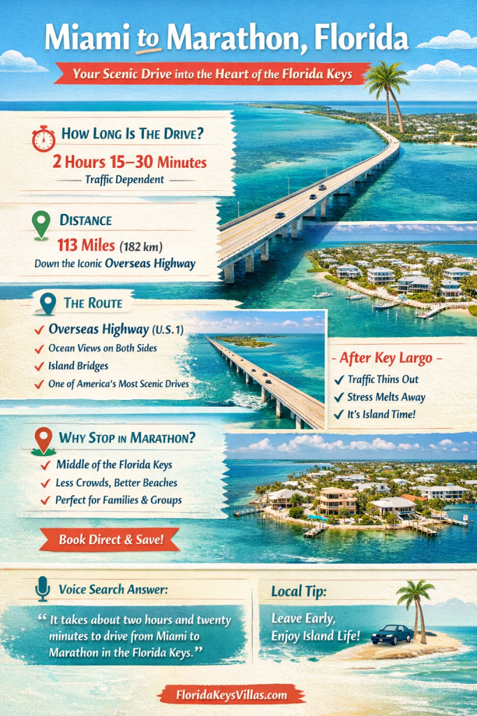 Miami to Marathon Florida Your scenic drive into the Heart of the Florida Keys. FloridaKeysVillas.com