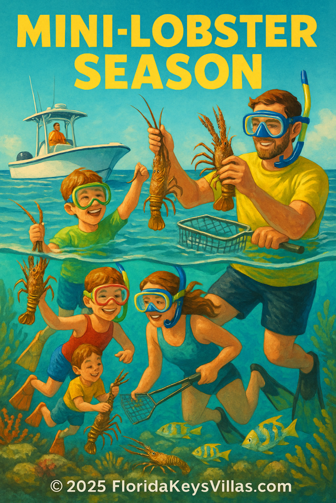 Mini Lobster Season in Marathon Florida. FloridaKeysVillas.com