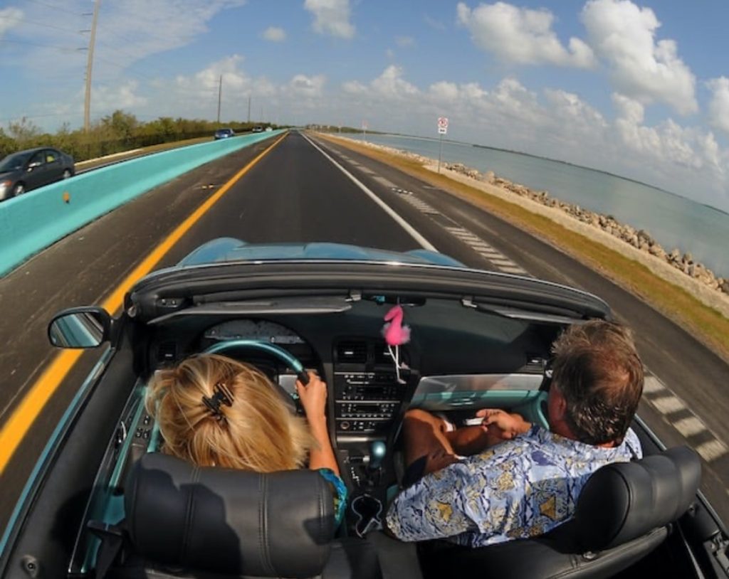 Driving down to the Florida Keys on the Overseas Highway RT 1 