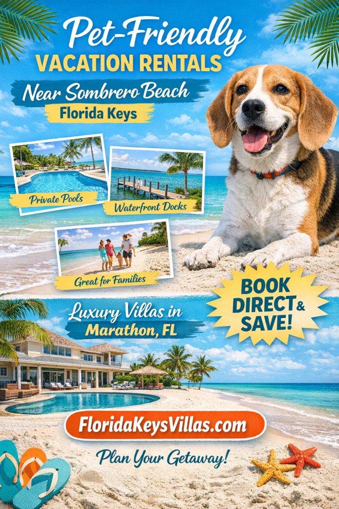 Pet Friendly vacation rentals near Sombrero Beach Florida Keys. FloridaKeysVillas.com Are there pet-friendly Florida Keys vacation rentals?