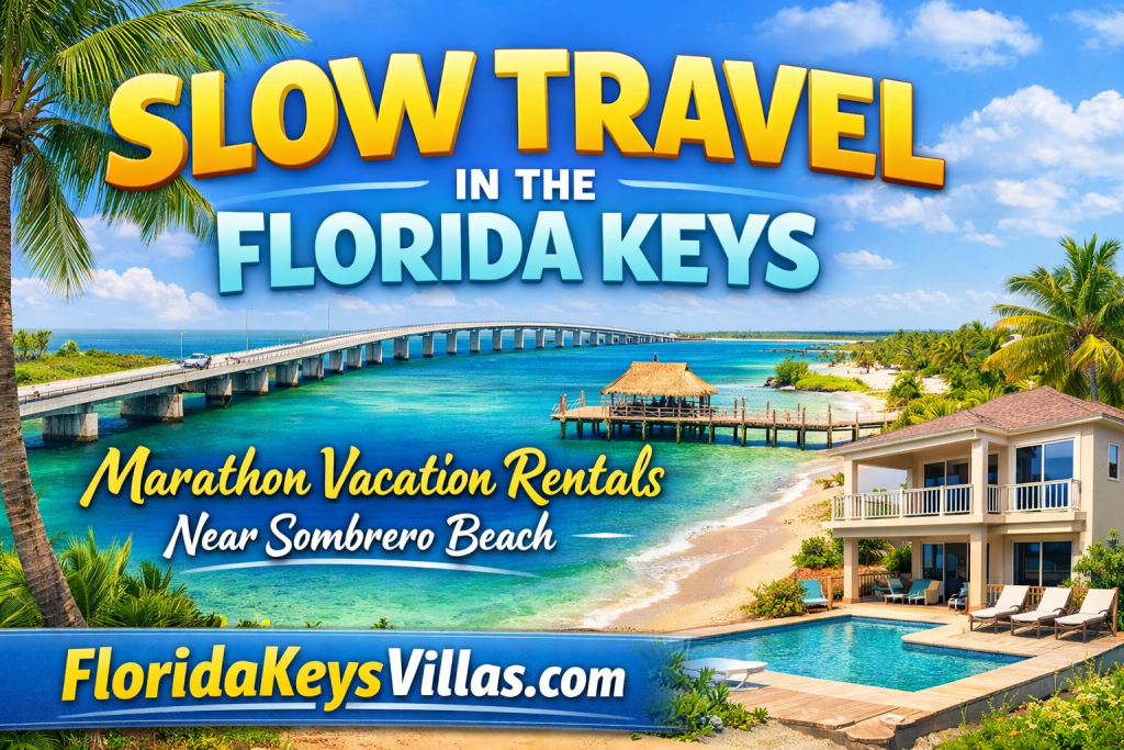 Slow Travel in the Florida Keys Marathon Vacation Rentals Near Sombrero Beach. FloridaKeysVillas.com