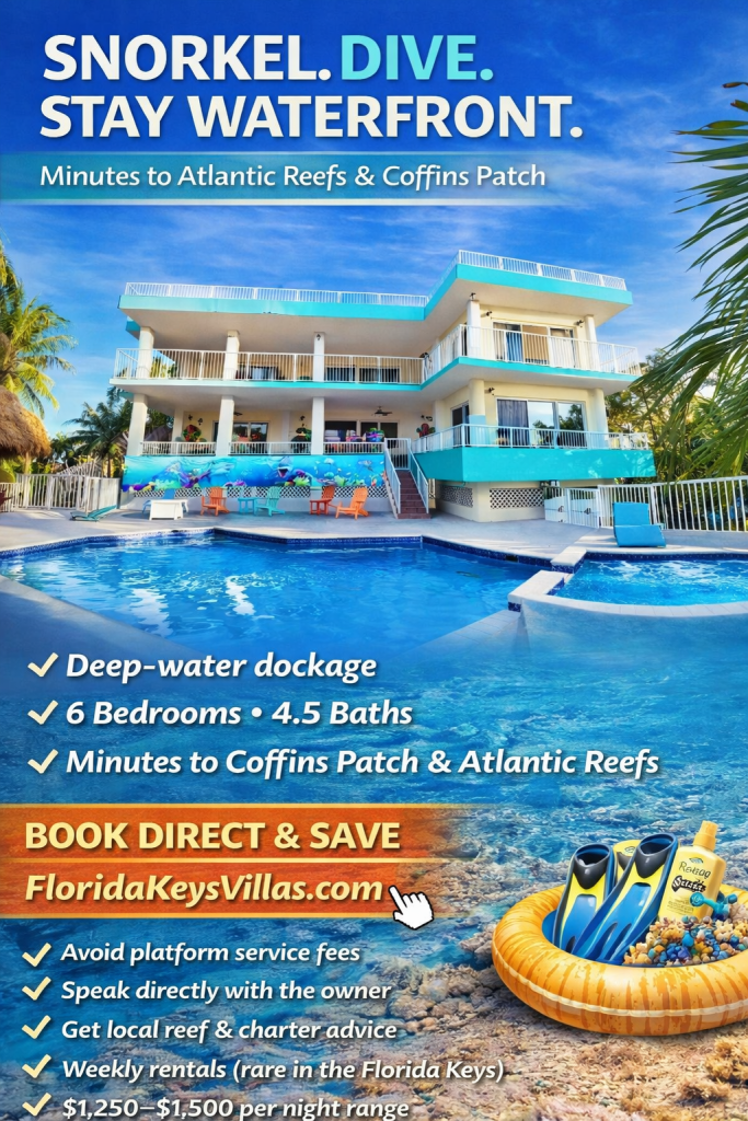 Florida Keys vacation rentals. Snorkel Dive Stay Waterfront Villas. FloridaKeysVillas.com