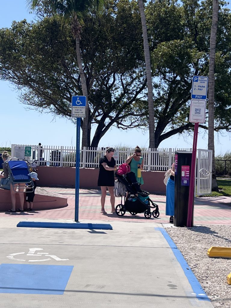 Parking at Sombrero Beach. Paid parking by license plates with pay machines. FloridaKeysVillas.com