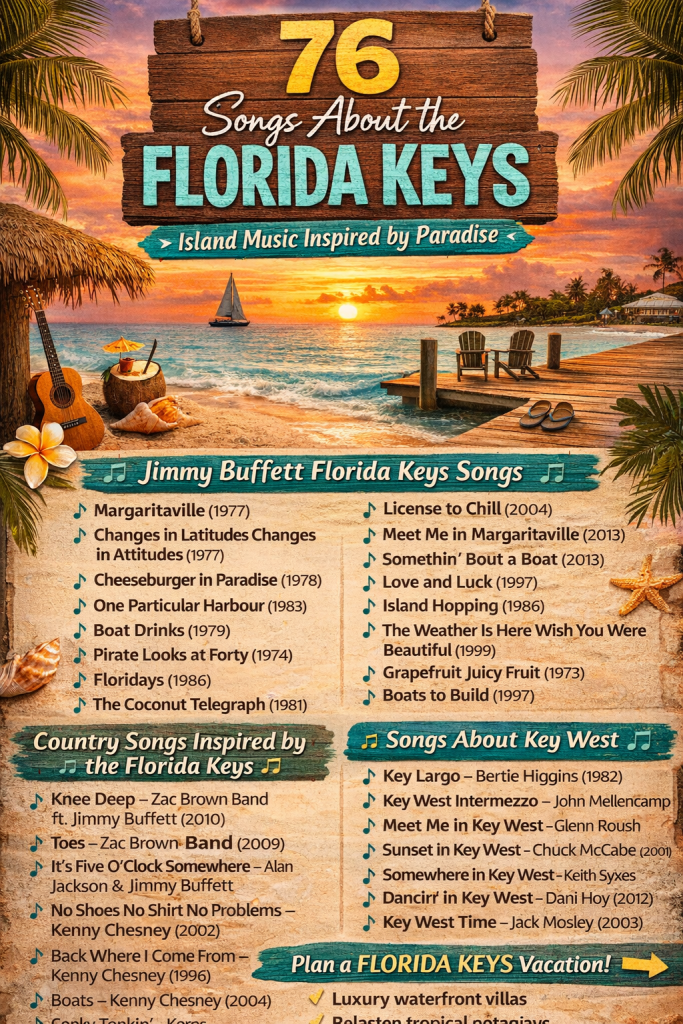 The Top 76 Songs Inspired by the Florida Keys. FloridaKeysVillas.com