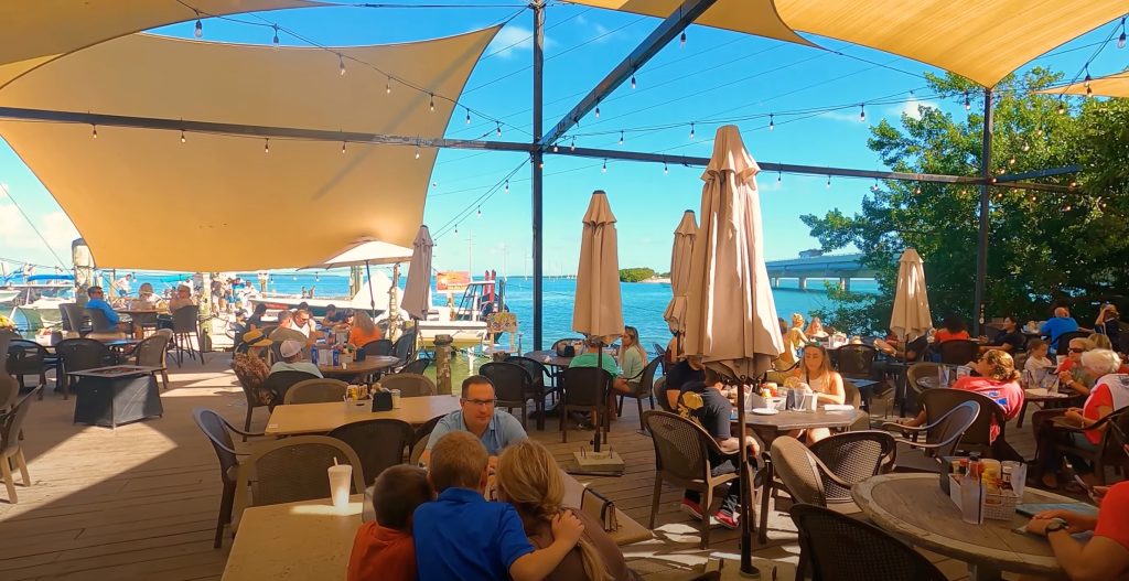 Sunset Grill & Raw Bar is perfect for sunset dining and swimming they have a pool. FloridaKeysVillas.com