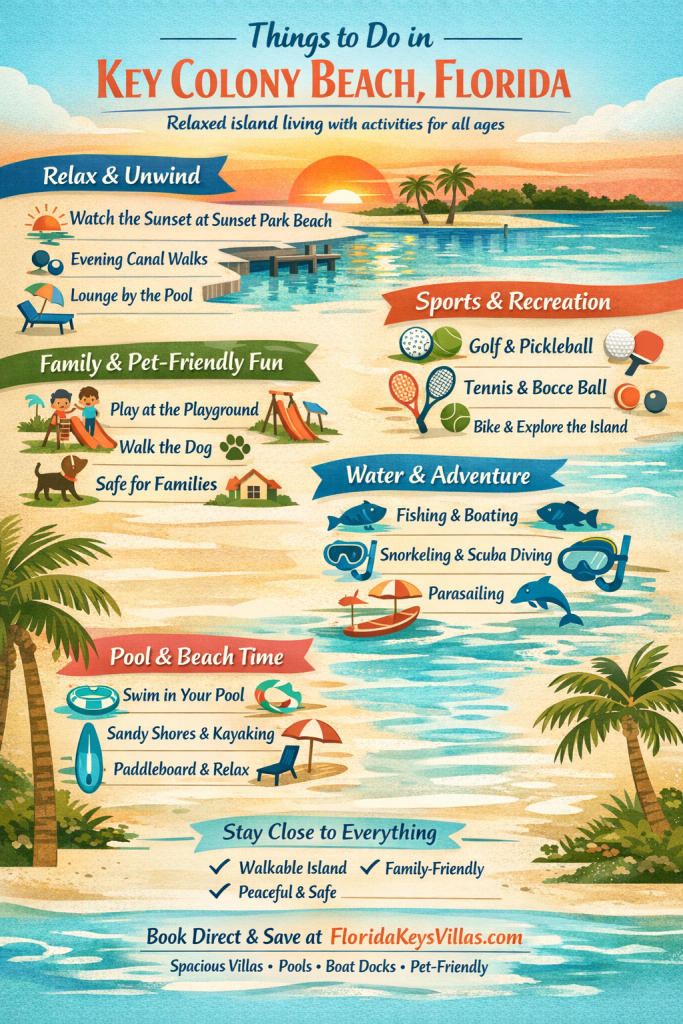 Things to Do in Key Colony Beach Florida. Things to Do Near Key Colony Beach and Marathon. FloridaKeysVillas.com