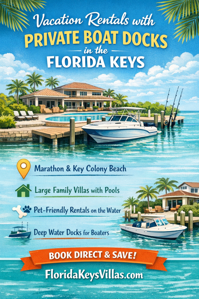Vacation Rentals with Private Boat Docks in the Florida Keys. FloridaKeysVillas.com
