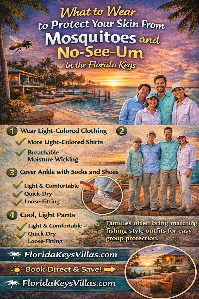 What to Wear to Protect Your Skin From Mosquitoes and No-See-Ums. ForidaKeysVillas.com