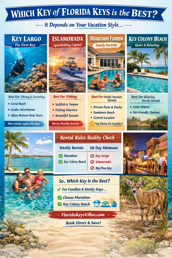 Which Key of Florida Keys is the Best. Marathon Florida. FloridaKeysVillas.com