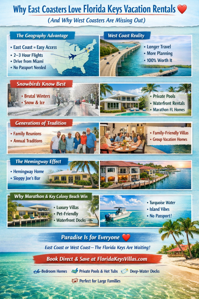 Why East Coasters Love Florida Keys Vacation Rentals. FloridaKeysVillas.com