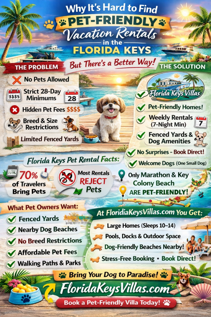 Why It's Hard to Find Pet Friendly Vacation Rentals in Florida Keys. FloridaKeysVillas.com