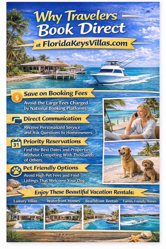 Where can I book Florida Keys Vacation Rentals Directly? Why Travelers Book Direct at FloridaKeysVillas.com