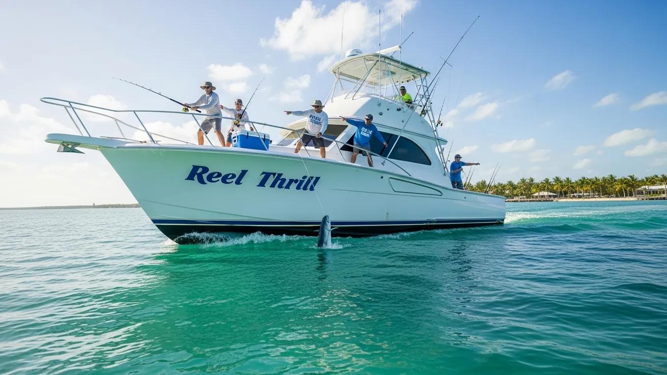 Anglers on a fishing charter in Marathon Florida enjoying a day on the water